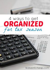 Looking to get organized for tax season? Here are four systems that will save you time and stress when the tax deadline rolls around. #BeatTheDeadline