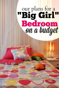 Our daughter is quickly outgrowing her room. So, we've decided to do a big girl bedroom on a budget. Here are budget friendly decorating plans.