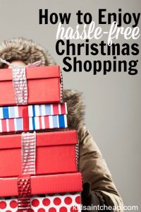 I love Christmas gift giving but hate fighting crowds and feeling stressed out. Here's my strategy for hassle free Christmas shopping.