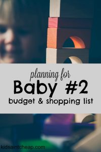 When I found out I was pregnant with our second child I started planning for all the things I need. Here's my $500 budget and ideas for planning for baby #2