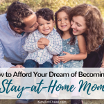 how to afford being a stay-at-home mom
