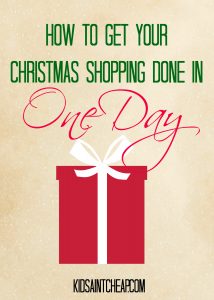 Do you hate the thought of shopping for a moth? If so, here's how you can get all of your Christmas shopping done in one day.