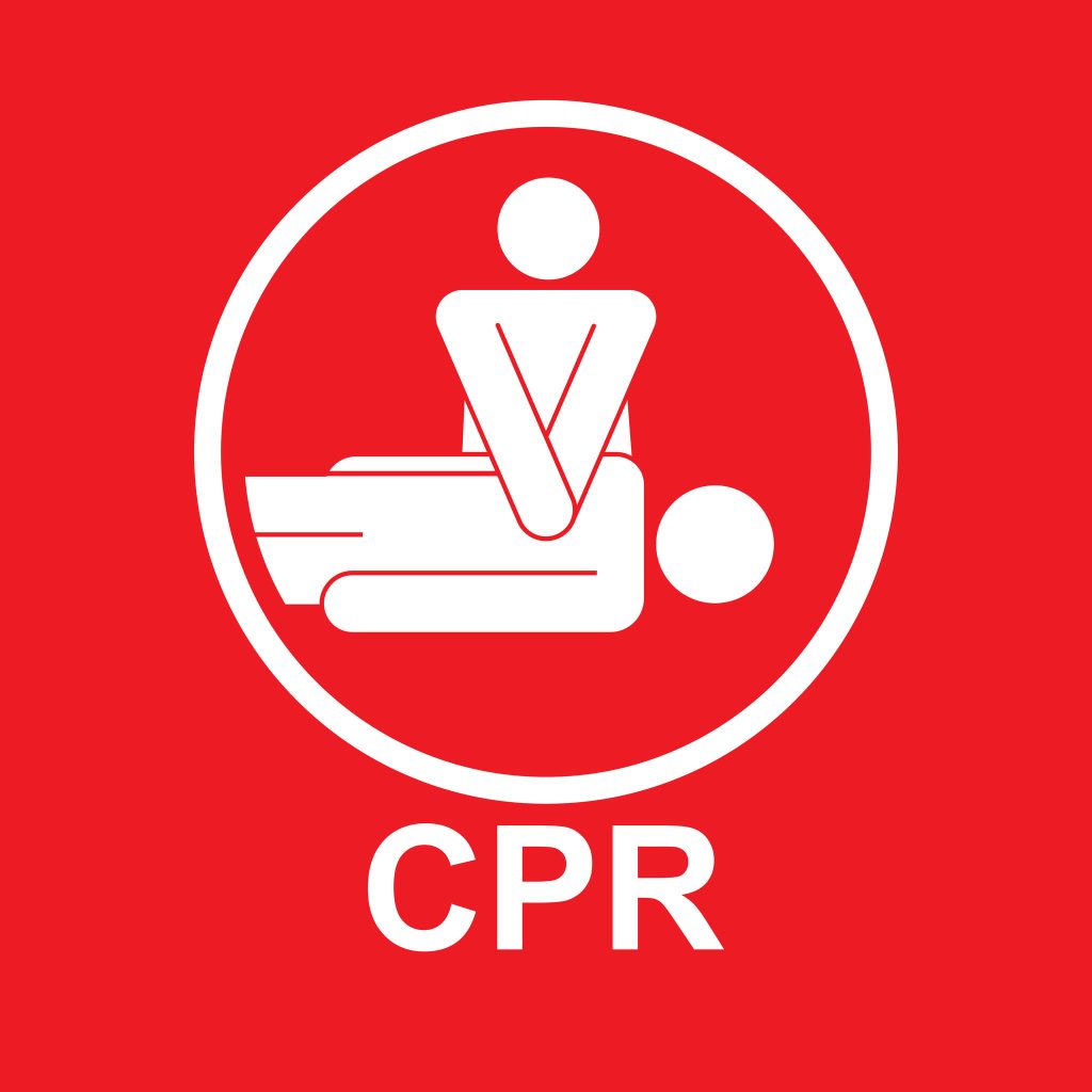 CPR Or Cardiopulmonary Resuscitation Vector icon